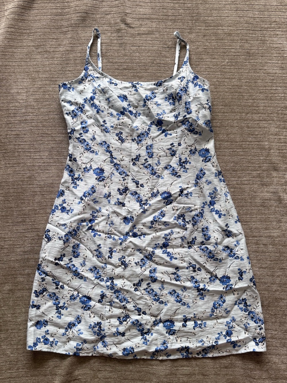 a new day Light Blue Floral Spaghetti Strap Dress